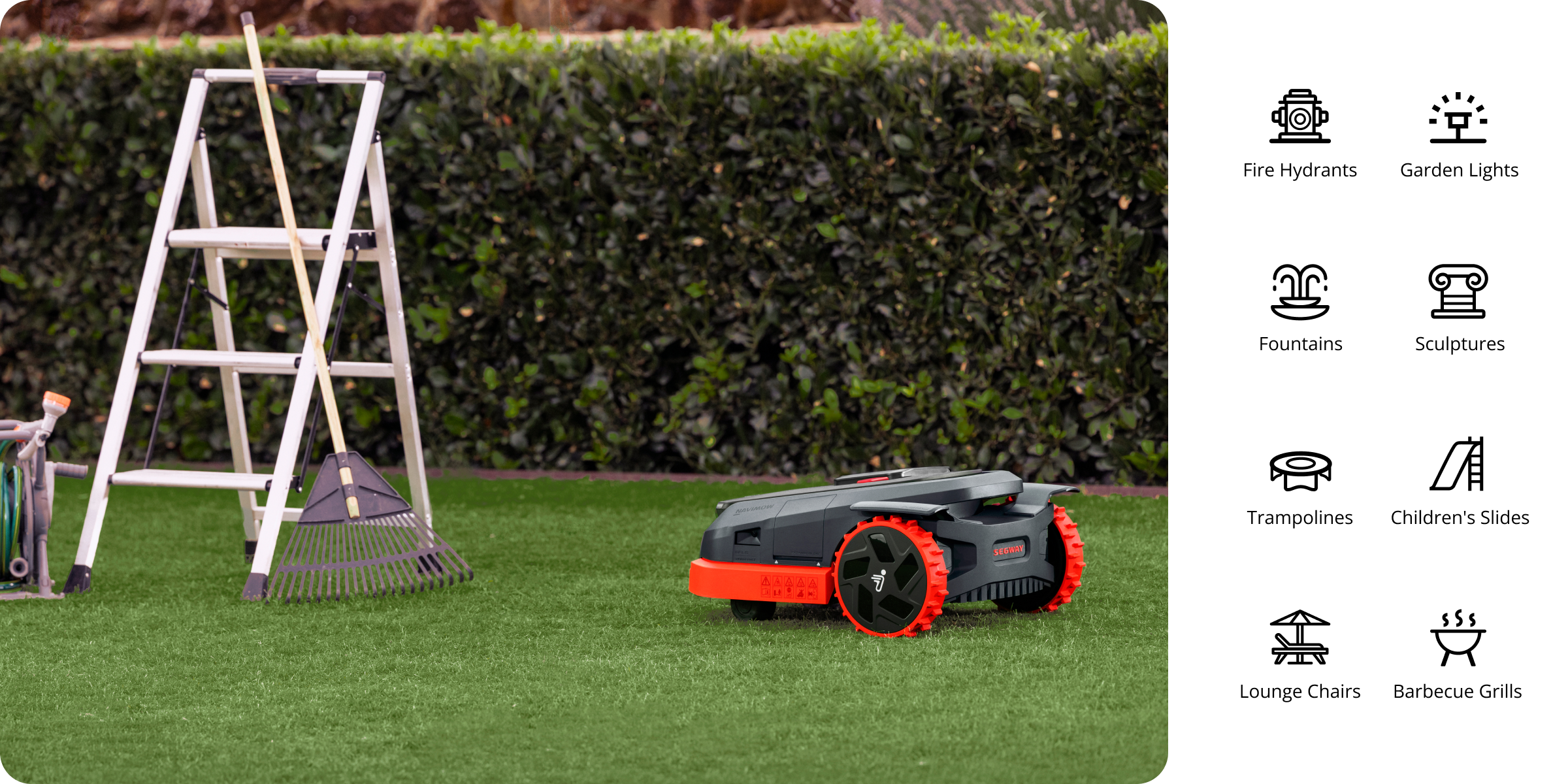 Segway Navimow i Series robot lawn mower on the grass.